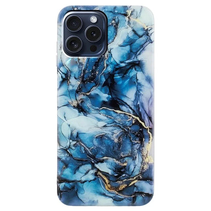 For iPhone 16 Pro Case Soft TPU Phone Cover Marble Pattern Printing