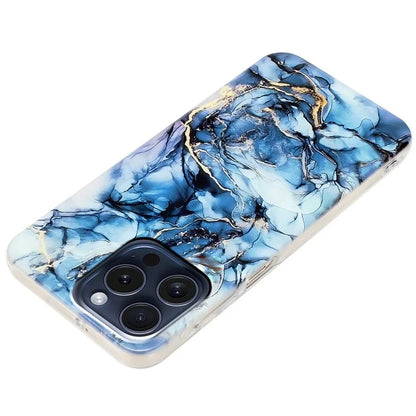 For iPhone 16 Pro Case Soft TPU Phone Cover Marble Pattern Printing
