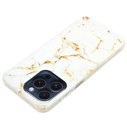 For iPhone 16 Pro Case Soft TPU Phone Cover Marble Pattern Printing
