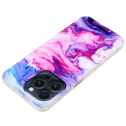 For iPhone 16 Pro Case Soft TPU Phone Cover Marble Pattern Printing