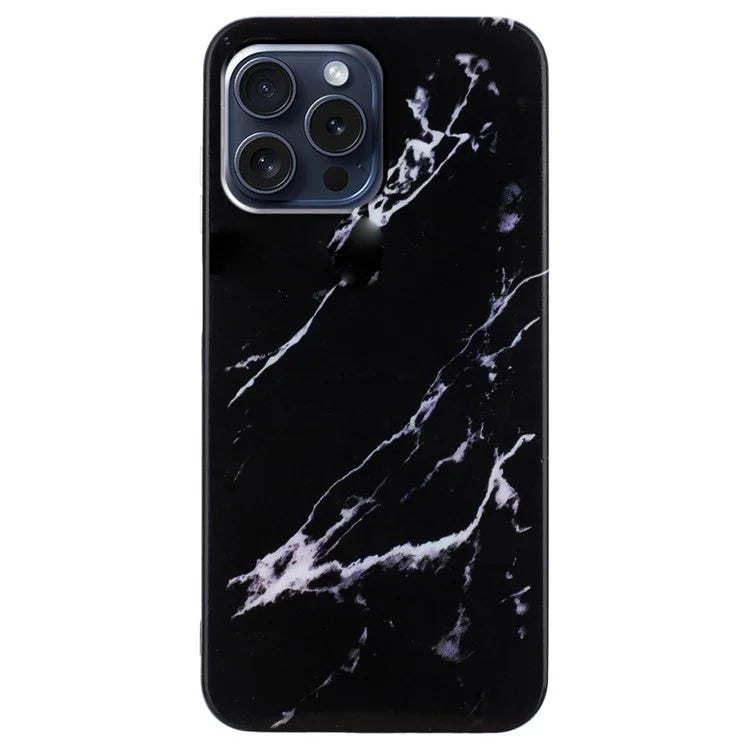 For iPhone 16 Pro Case Soft TPU Phone Cover Marble Pattern Printing