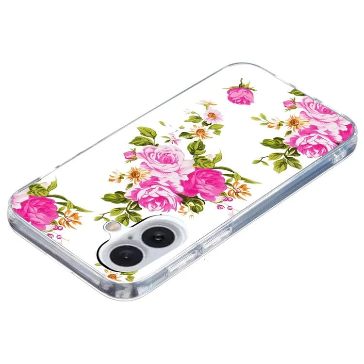 For iPhone 16 Plus Case Pattern Printing Anti-Scratch TPU Soft Phone Cover