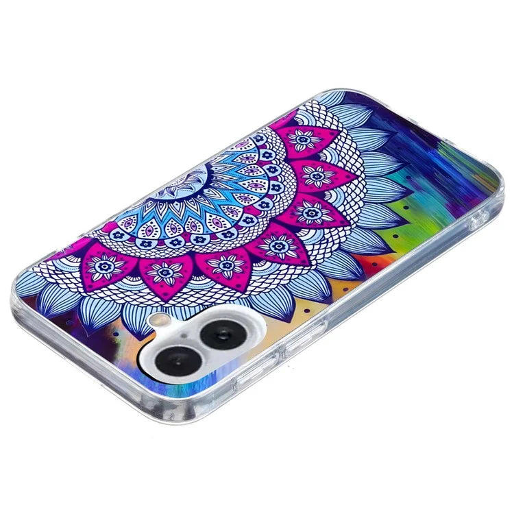 For iPhone 16 Plus Case Pattern Printing Anti-Scratch TPU Soft Phone Cover