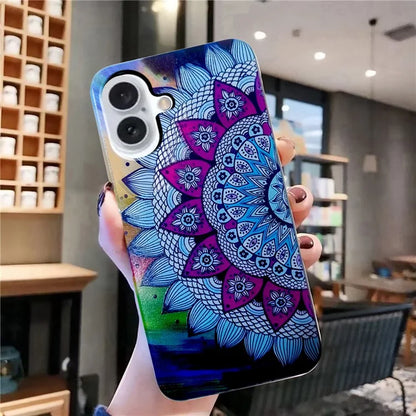 For iPhone 16 Plus Case Pattern Printing Anti-Scratch TPU Soft Phone Cover