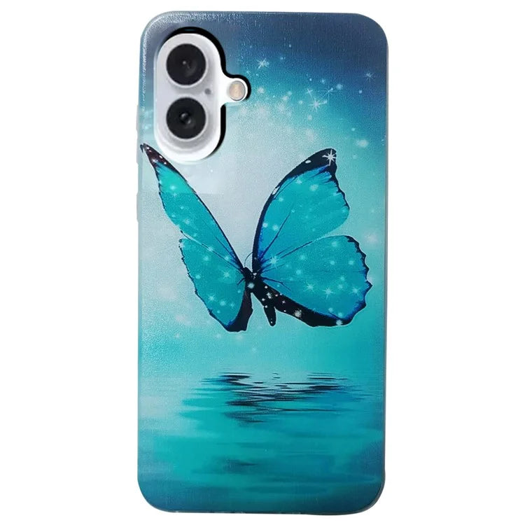 For iPhone 16 Plus Case Pattern Printing Anti-Scratch TPU Soft Phone Cover