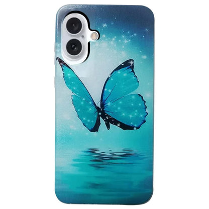For iPhone 16 Plus Case Pattern Printing Anti-Scratch TPU Soft Phone Cover