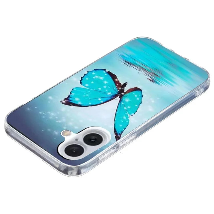 For iPhone 16 Plus Case Pattern Printing Anti-Scratch TPU Soft Phone Cover