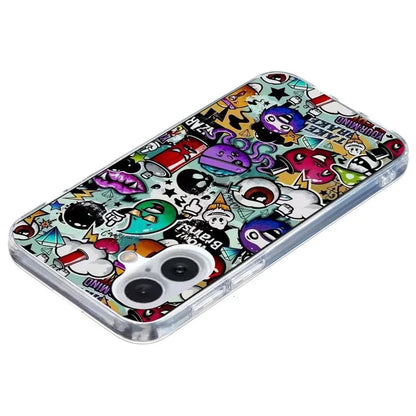 For iPhone 16 Plus Case Pattern Printing Anti-Scratch TPU Soft Phone Cover