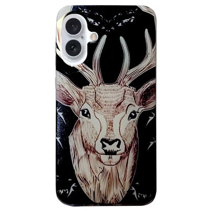 For iPhone 16 Plus Case Pattern Printing Anti-Scratch TPU Soft Phone Cover