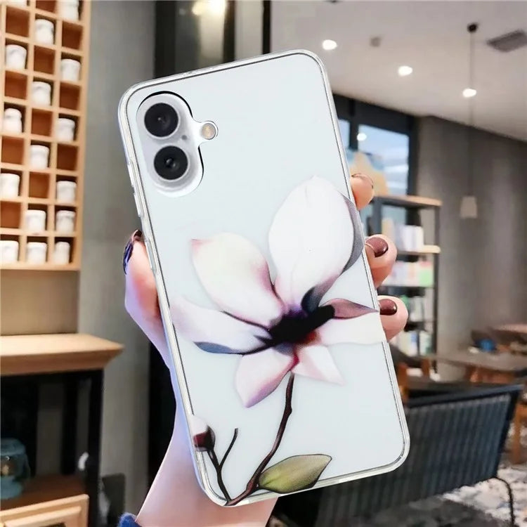 For iPhone 16 Plus Case Soft TPU Phone Back Cover Pattern Printing