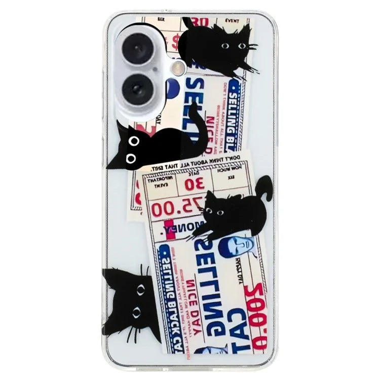 For iPhone 16 Plus Case Soft TPU Phone Back Cover Pattern Printing