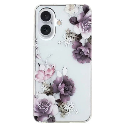 For iPhone 16 Plus Case Soft TPU Phone Back Cover Pattern Printing