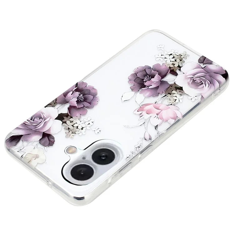 For iPhone 16 Plus Case Soft TPU Phone Back Cover Pattern Printing