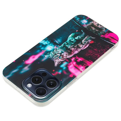 For iPhone 16 Pro Case Pattern Printing Anti-Scratch Slim TPU Phone Cover