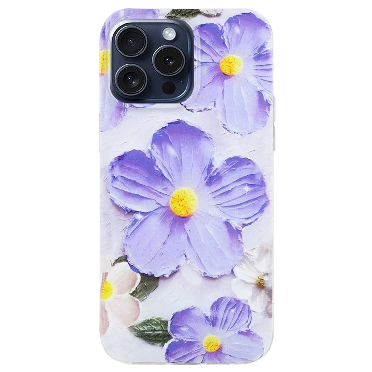 For iPhone 16 Pro Case Pattern Printing Anti-Scratch Slim TPU Phone Cover