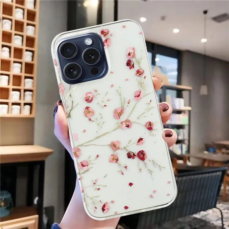 For iPhone 16 Pro Case Pattern Printing Anti-Scratch Slim TPU Phone Cover