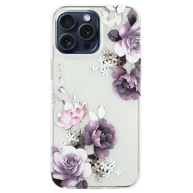 For iPhone 16 Pro Case Pattern Printing Anti-Scratch Slim TPU Phone Cover