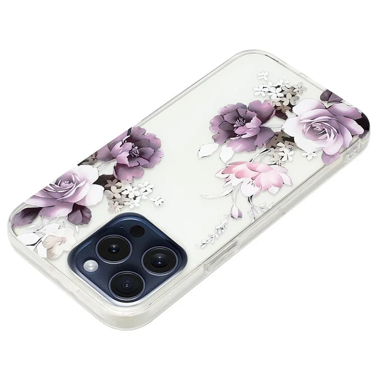 For iPhone 16 Pro Case Pattern Printing Anti-Scratch Slim TPU Phone Cover