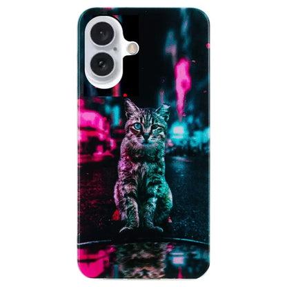 For iPhone 16 Case Pattern Printing Flexible TPU Mobile Phone Cover