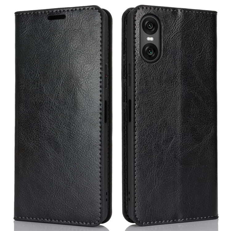 For Sony Xperia 10 VI Case Crazy Horse Texture Split Leather Wallet Phone Cover