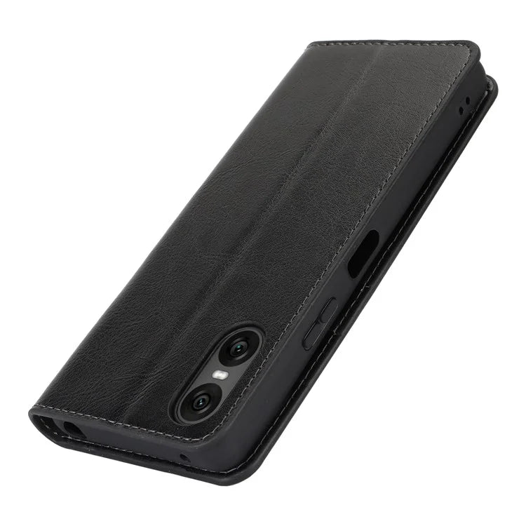 For Sony Xperia 10 VI Case Crazy Horse Texture Split Leather Wallet Phone Cover