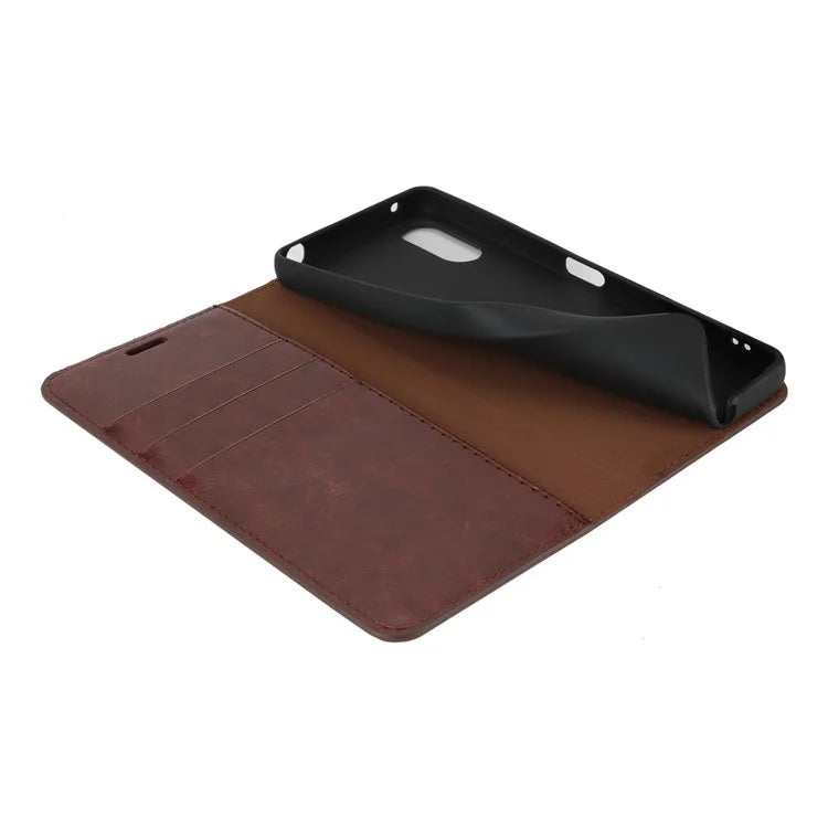 For Sony Xperia 10 VI Case Crazy Horse Texture Split Leather Wallet Phone Cover