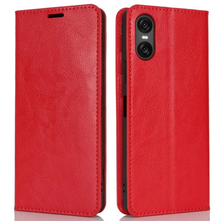 For Sony Xperia 10 VI Case Crazy Horse Texture Split Leather Wallet Phone Cover