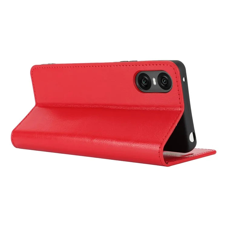 For Sony Xperia 10 VI Case Crazy Horse Texture Split Leather Wallet Phone Cover