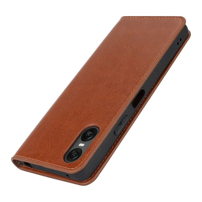 For Sony Xperia 10 VI Case Crazy Horse Texture Split Leather Wallet Phone Cover