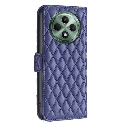 BINFEN COLOR BF Style-14 For Oppo Reno12 F 5G Wallet Case Rhombus PU Leather Phone Cover