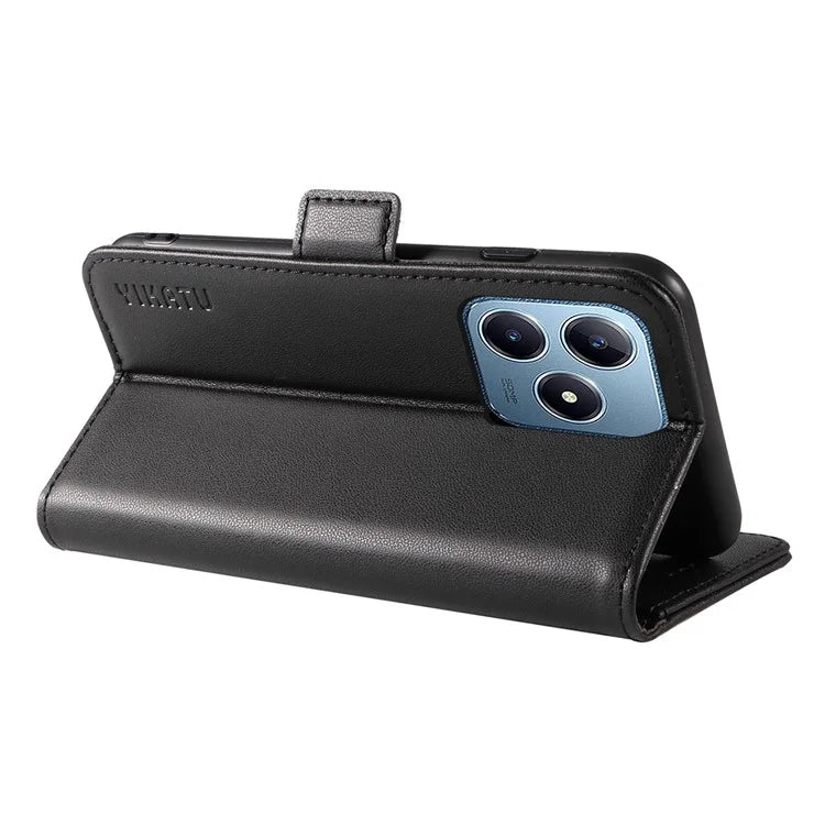 YIKATU YK-003 For Realme C61 4G / C63 4G Case Card Slot Leather Phone Cover Side Magnetic Clasps