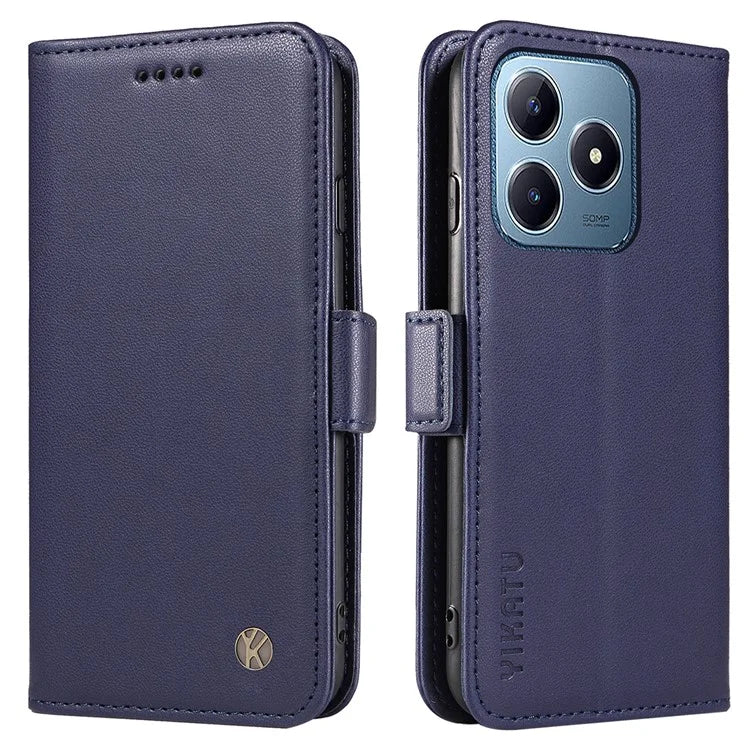 YIKATU YK-003 For Realme C61 4G / C63 4G Case Card Slot Leather Phone Cover Side Magnetic Clasps