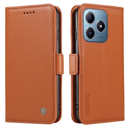 YIKATU YK-003 For Realme C61 4G / C63 4G Case Card Slot Leather Phone Cover Side Magnetic Clasps