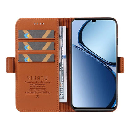 YIKATU YK-003 For Realme C61 4G / C63 4G Case Card Slot Leather Phone Cover Side Magnetic Clasps