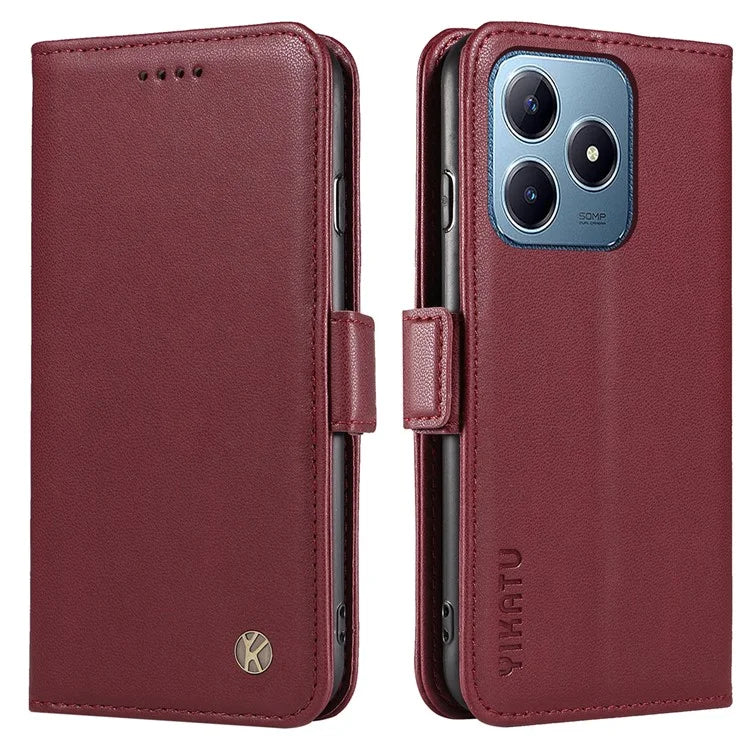 YIKATU YK-003 For Realme C61 4G / C63 4G Case Card Slot Leather Phone Cover Side Magnetic Clasps