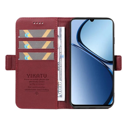 YIKATU YK-003 For Realme C61 4G / C63 4G Case Card Slot Leather Phone Cover Side Magnetic Clasps