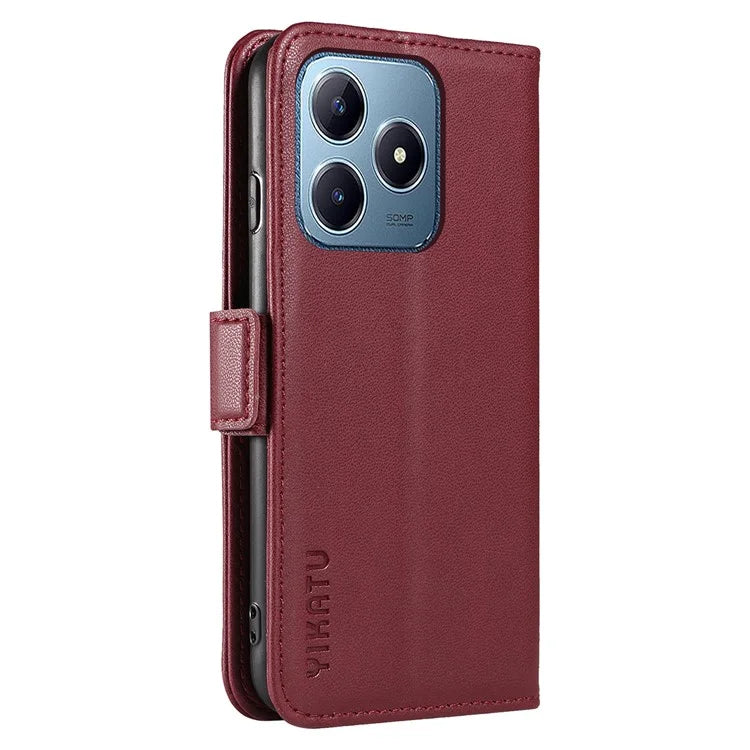 YIKATU YK-003 For Realme C61 4G / C63 4G Case Card Slot Leather Phone Cover Side Magnetic Clasps