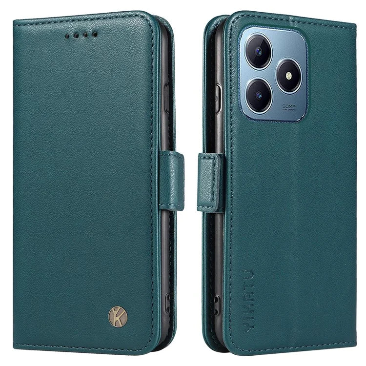 YIKATU YK-003 For Realme C61 4G / C63 4G Case Card Slot Leather Phone Cover Side Magnetic Clasps
