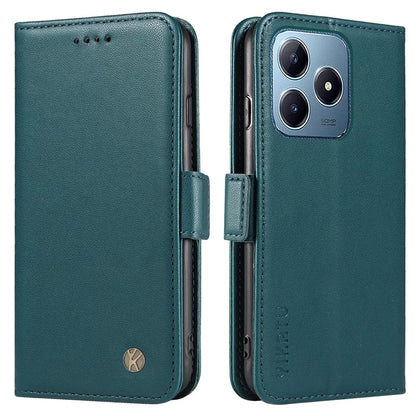 YIKATU YK-003 For Realme C61 4G / C63 4G Case Card Slot Leather Phone Cover Side Magnetic Clasps
