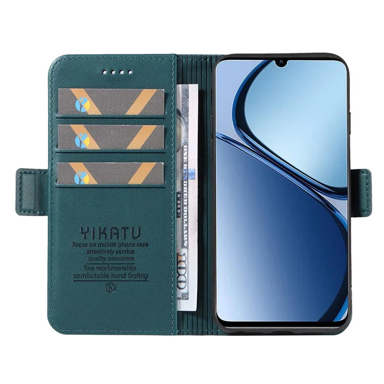 YIKATU YK-003 For Realme C61 4G / C63 4G Case Card Slot Leather Phone Cover Side Magnetic Clasps