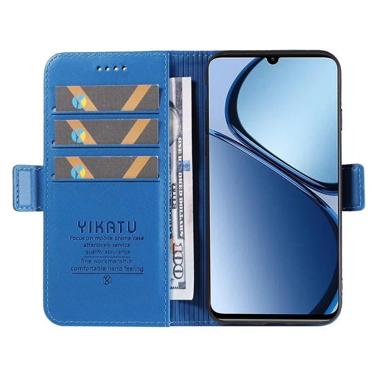 YIKATU YK-003 For Realme C61 4G / C63 4G Case Card Slot Leather Phone Cover Side Magnetic Clasps