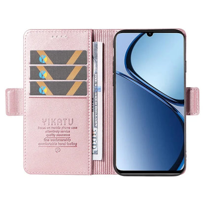 YIKATU YK-003 For Realme C61 4G / C63 4G Case Card Slot Leather Phone Cover Side Magnetic Clasps