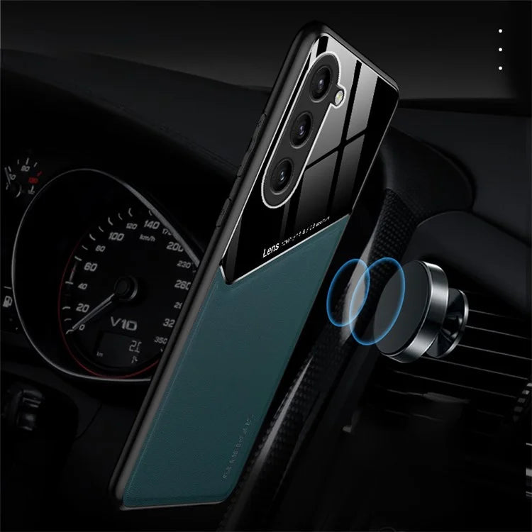For Samsung Galaxy Z Fold6 5G Case Leather Coated PC+TPU Protective Shockproof Cover