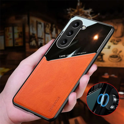 For Samsung Galaxy Z Fold6 5G Case Leather Coated PC+TPU Protective Shockproof Cover