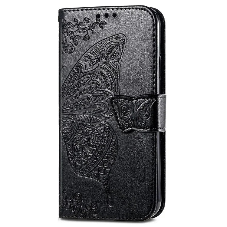 For Xiaomi Redmi 13 5G / 13 4G Case Stand PU Leather Phone Cover Butterfly and Flower Imprinted