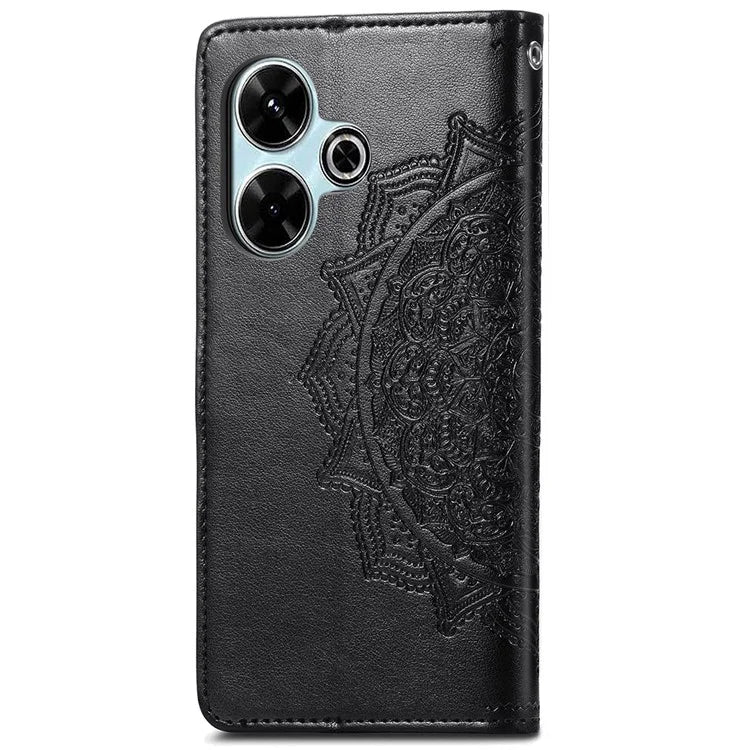 For Xiaomi Redmi 13 5G / 13 4G Case Leather Phone Cover Mandala Embossed Design