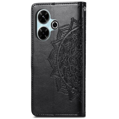 For Xiaomi Redmi 13 5G / 13 4G Case Leather Phone Cover Mandala Embossed Design
