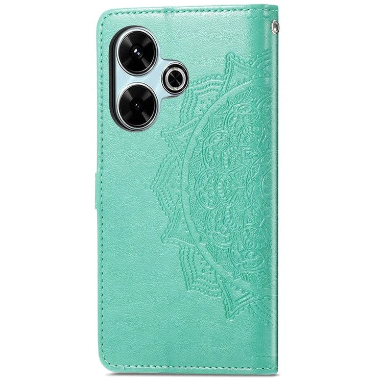 For Xiaomi Redmi 13 5G / 13 4G Case Leather Phone Cover Mandala Embossed Design