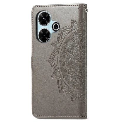For Xiaomi Redmi 13 5G / 13 4G Case Leather Phone Cover Mandala Embossed Design