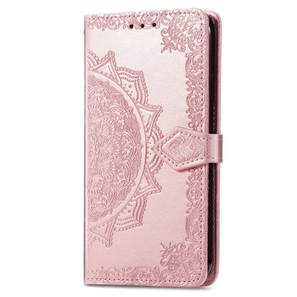 For Honor 200 5G Case PU Leather Flip Phone Cover Embossed Mandala Pattern Flower
